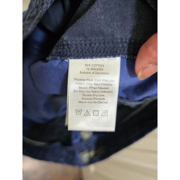 Eddie Bauer Women's Blue Patterned Shorts Size 12 Cotton Blend - Picture 8 of 8